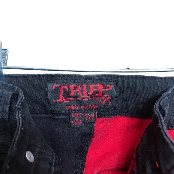 Tripp NYC red and black split bondage pants - Picture 5 of 6